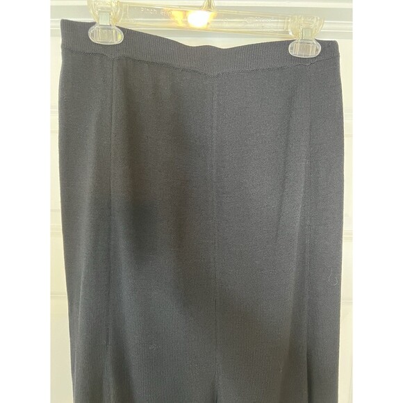 St John Collection Women's 6 Black Santana Knit Maxi Godet Pull On Skirt Vintage - Picture 4 of 7